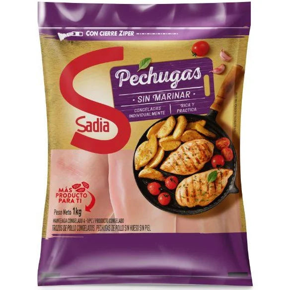 Pechuga de Pollo Deshuesada IQF Sadia 1 kg