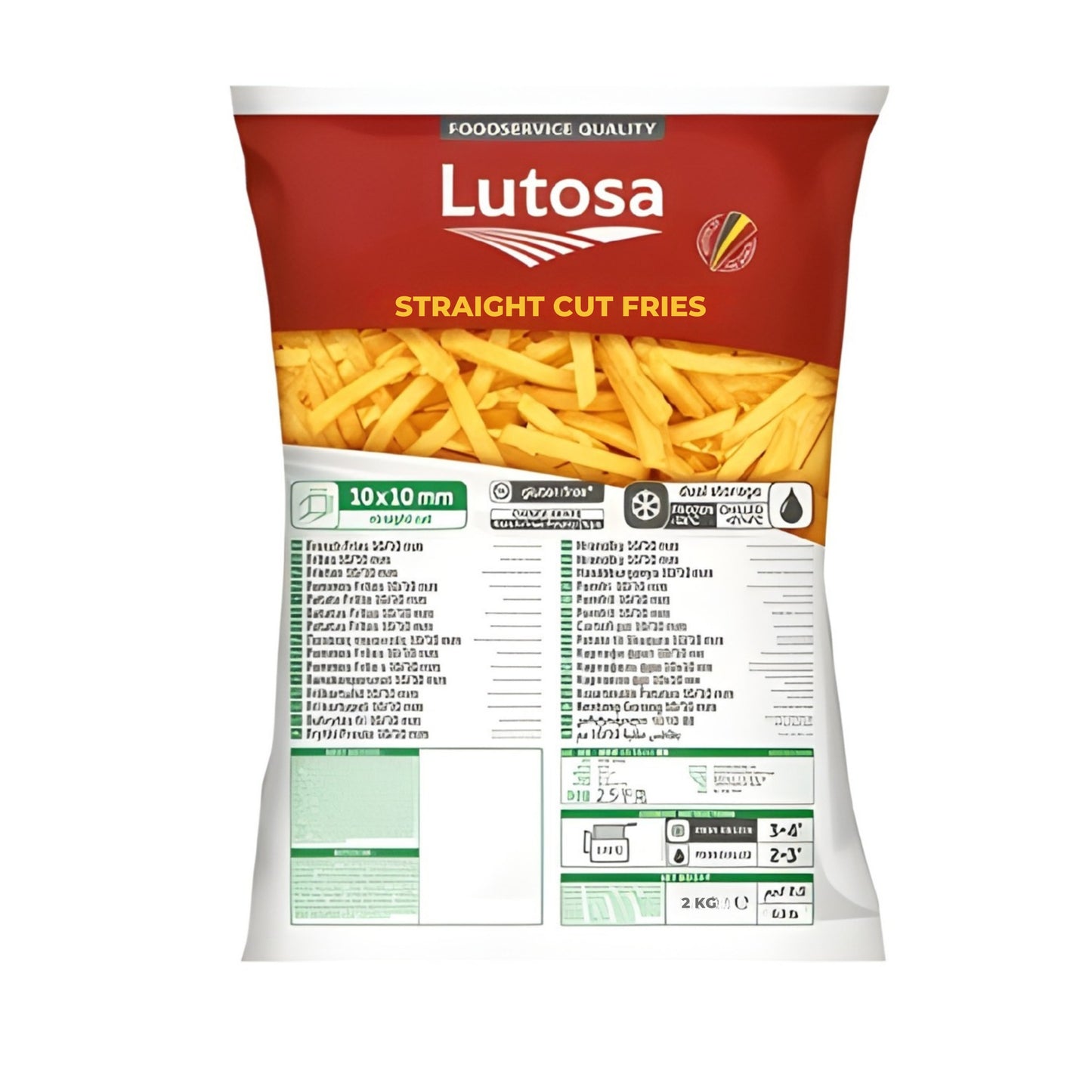 Papa Prefrita Lutosa 10mm 2 kg