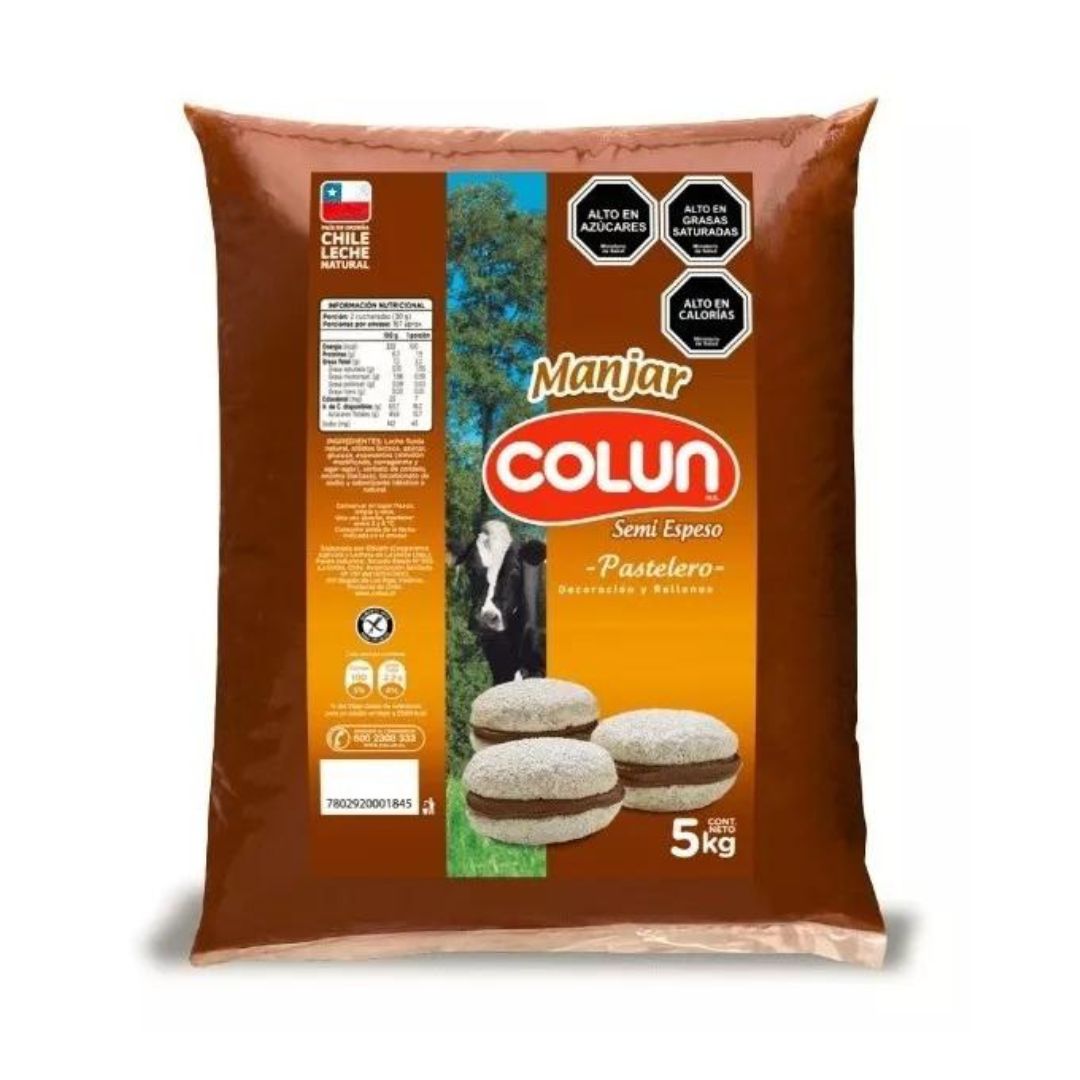 Manjar Semi Espeso Repostero Colun 5 kg