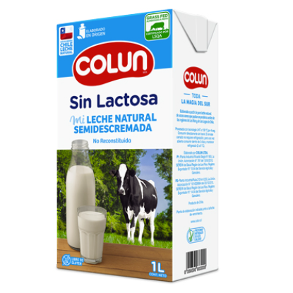 Leche Semi Descremada Sin Lactosa Colun 1 L