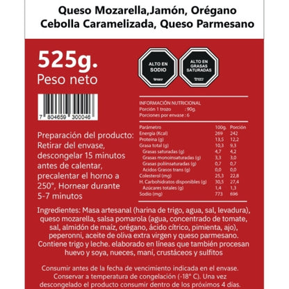 Pizza Artesanal Jamón / Cebolla